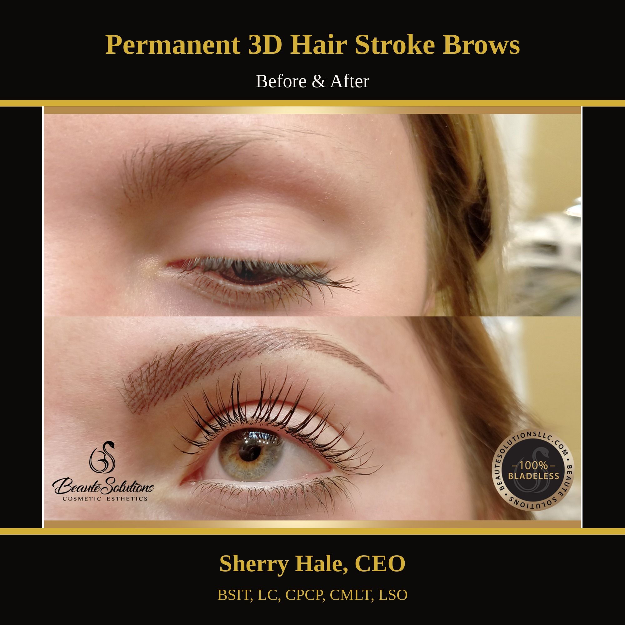 Permanent 3D hair stroke brows — before & after (2)